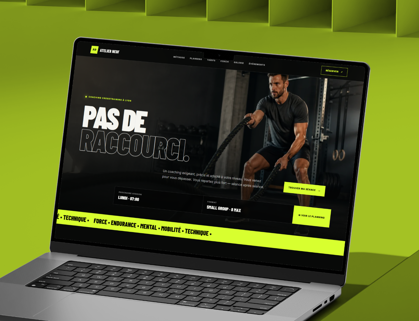 Aperçu ordinateur du projet Coach · Sport, capture 1 sur 9